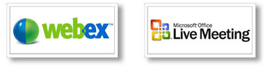 Integrations with WebEx and Microsoft Live Meeting