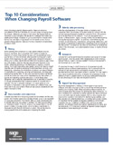 Top 10 Considerations When Changing Payroll Software